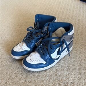 Jordan Blue and White Sneakers